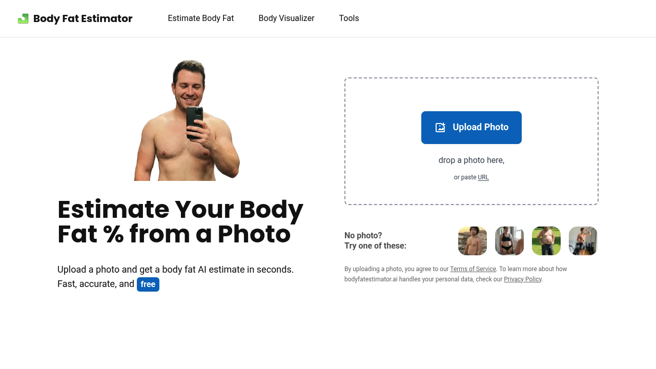 BodyFatEstimator.ai screenshot