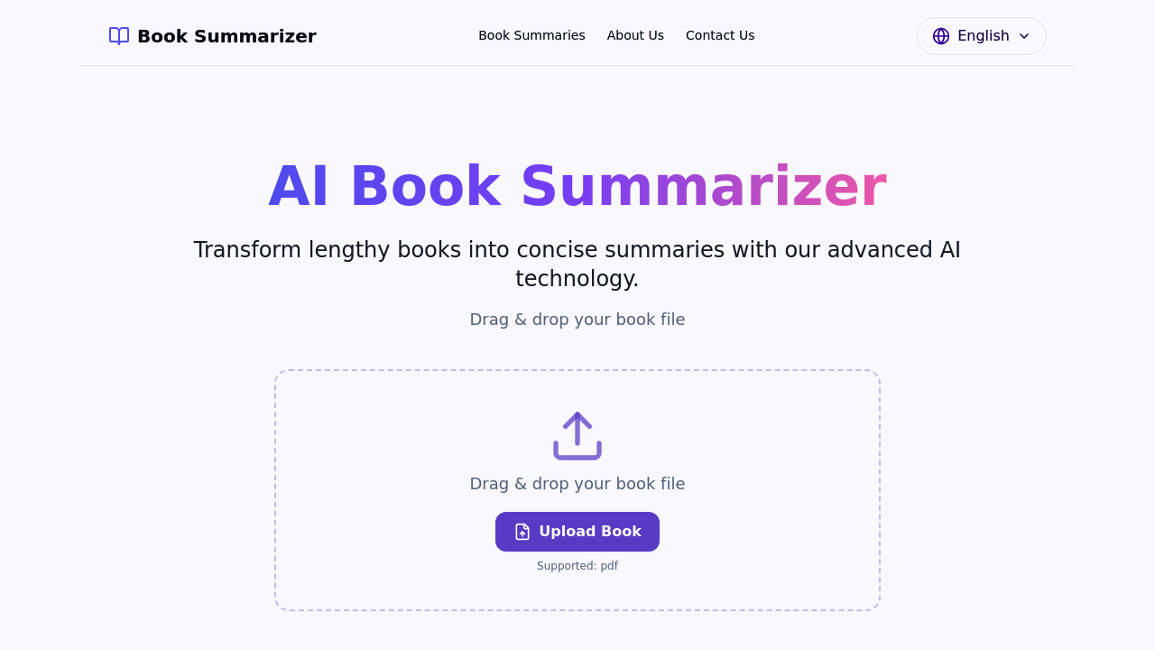 Book Summarizer screenshot