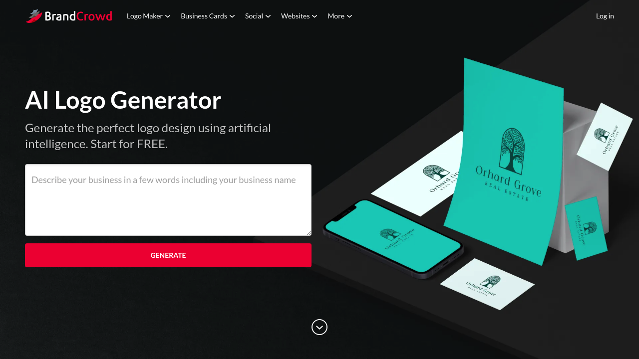 BrandCrowd | AI Logo Generator screenshot