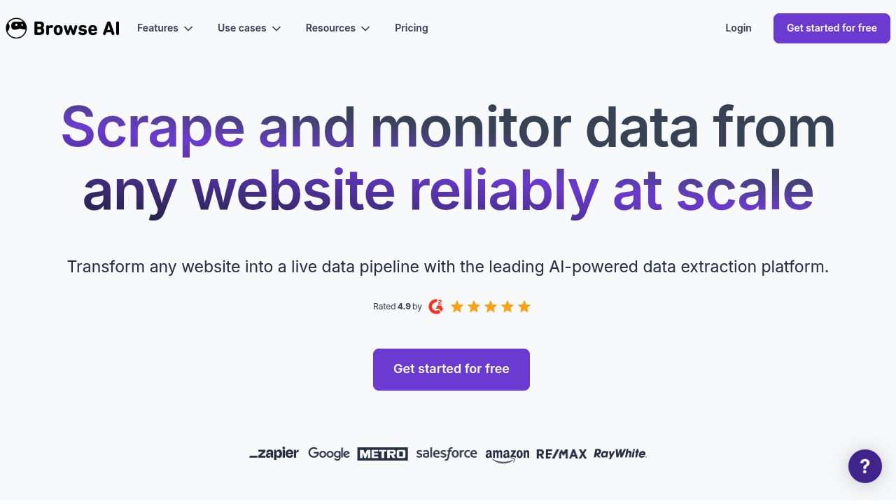 Browse AI screenshot