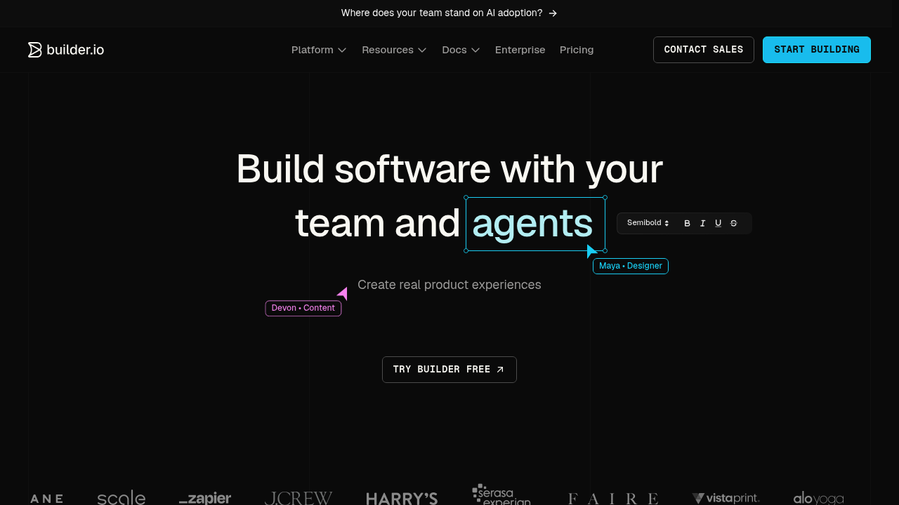 Builder.io screenshot