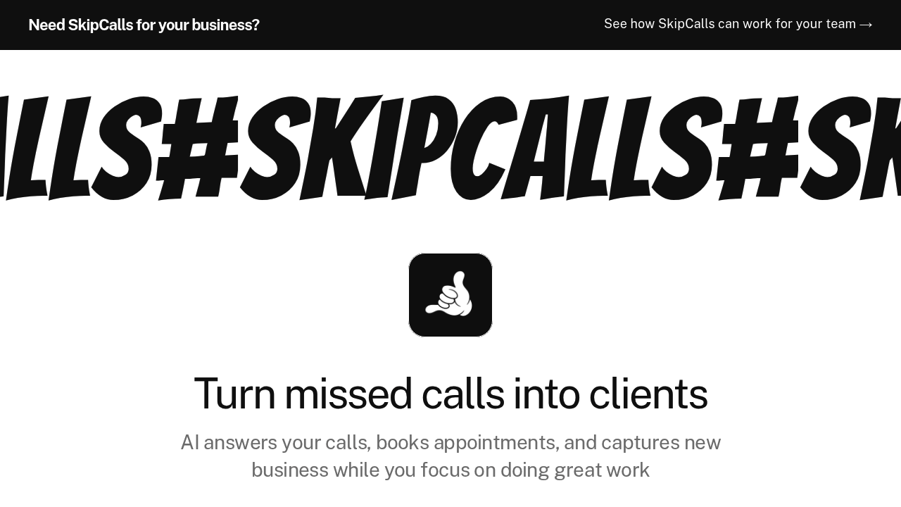 SkipCalls screenshot