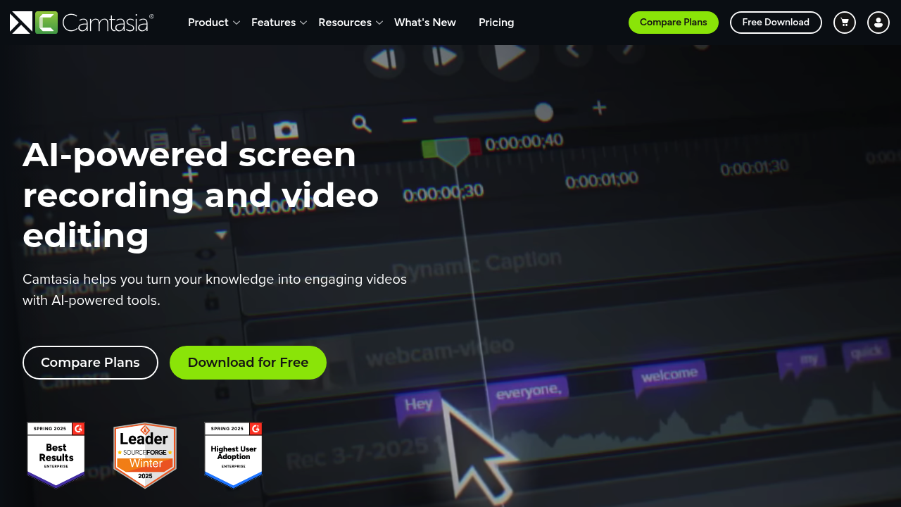 Camtasia screenshot