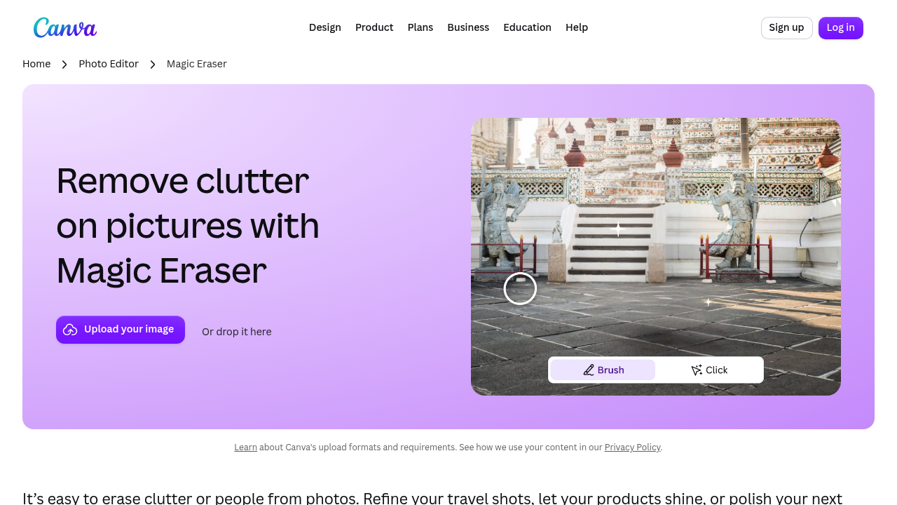 Canva Magic Eraser screenshot