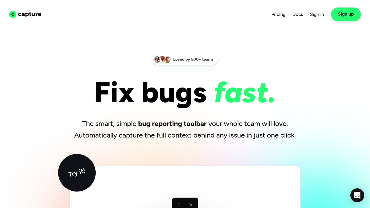 Capture.dev screenshot