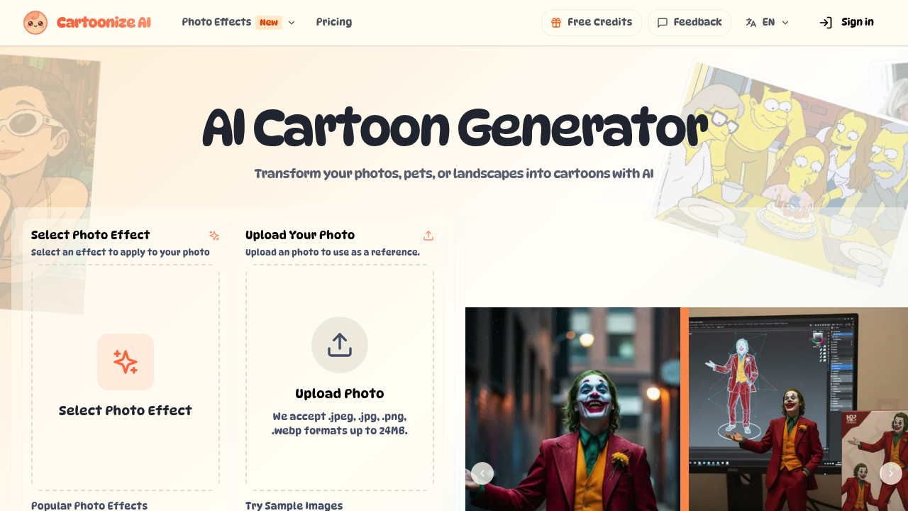 Cartoonize AI screenshot