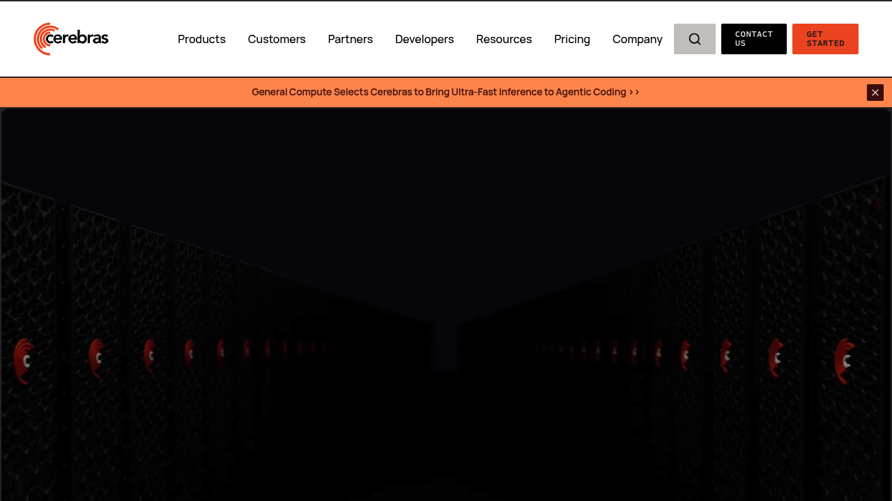 Cerebras screenshot
