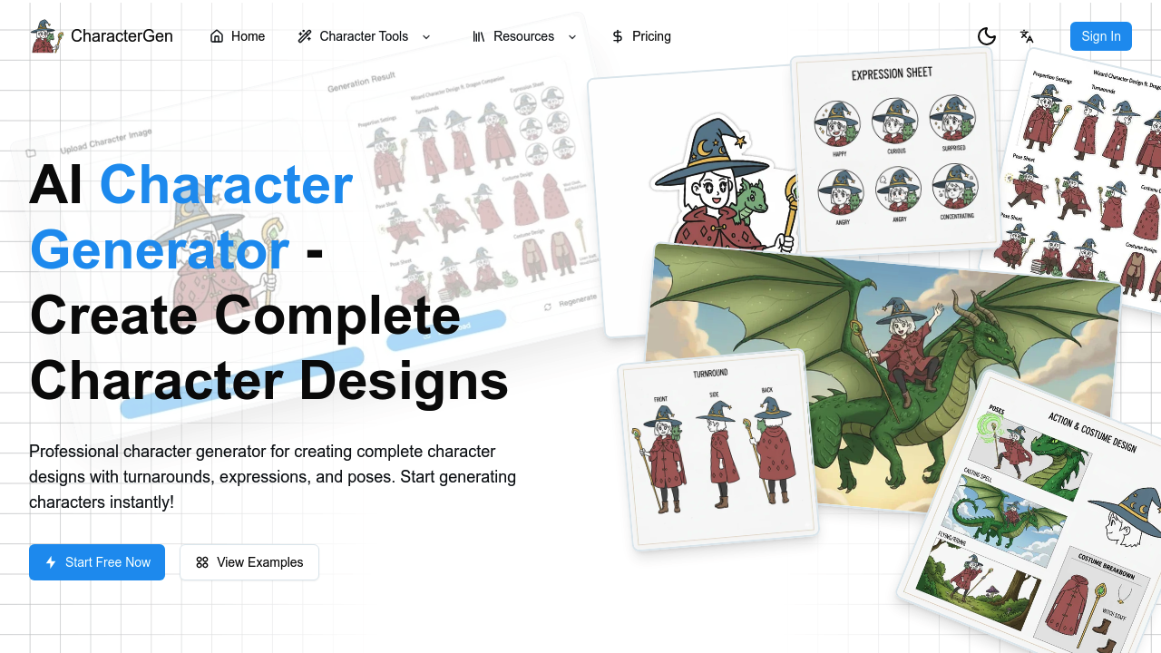 AI Character Generator - CharacterGen screenshot
