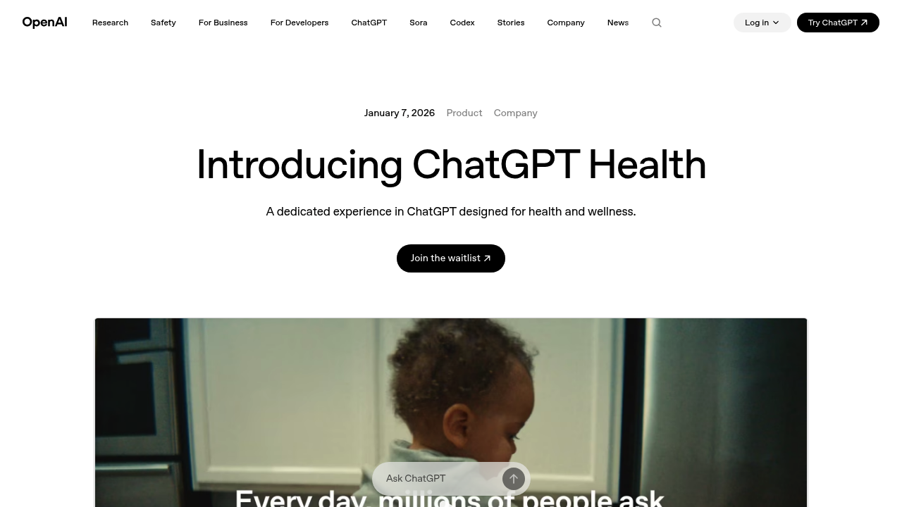 ChatGPT Health screenshot