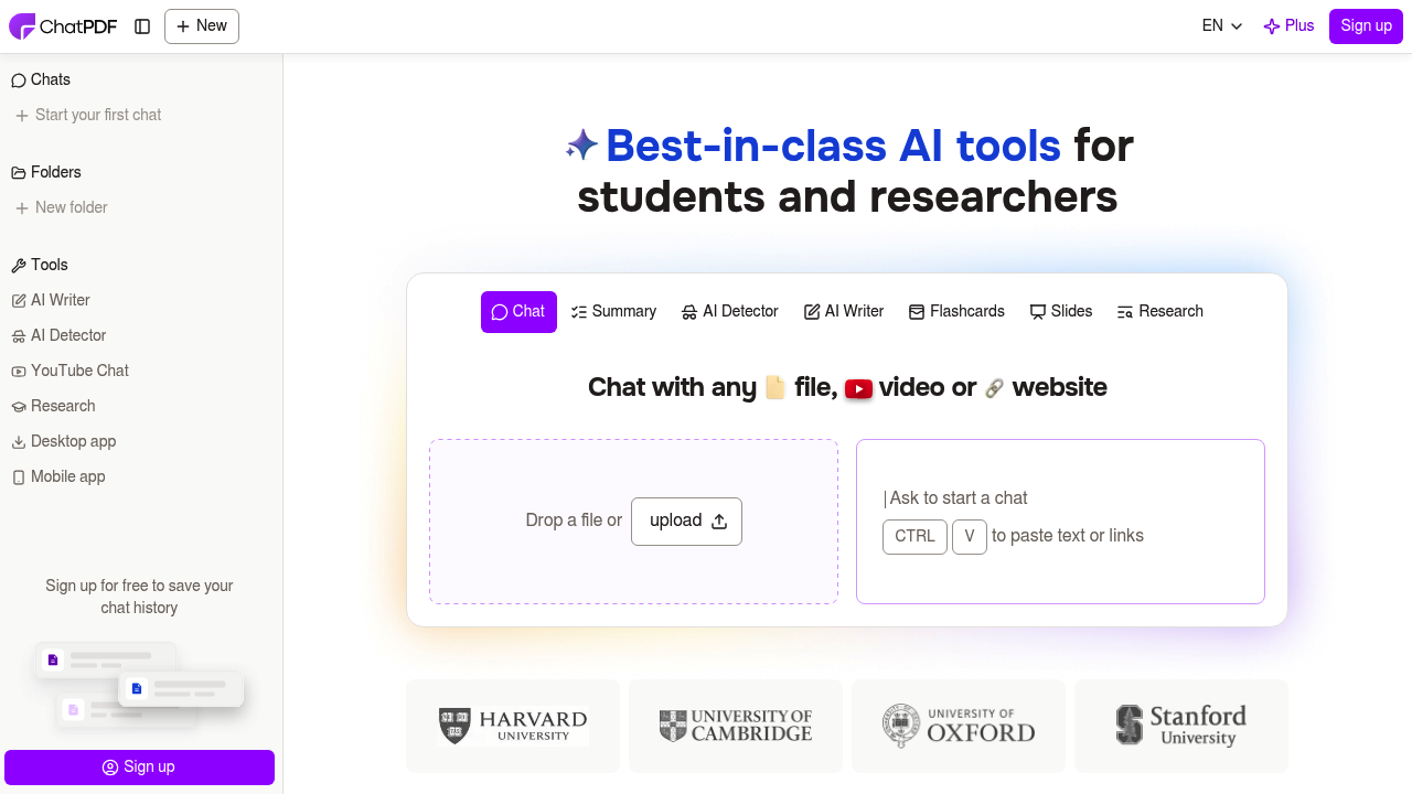ChatPDF screenshot