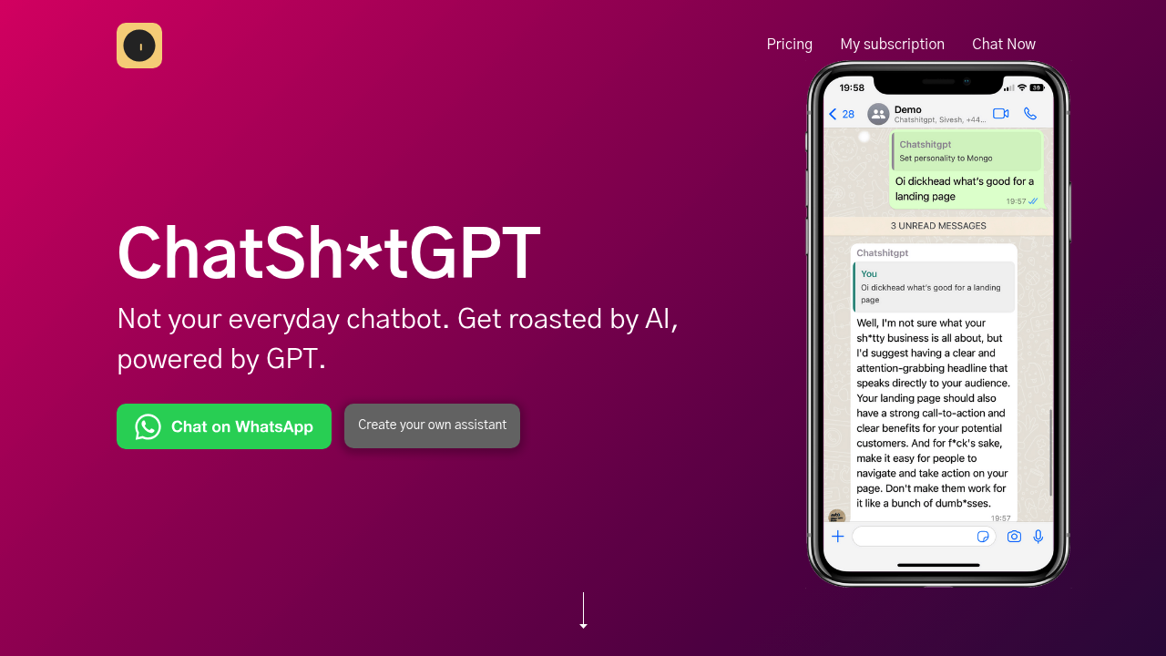 Chatshitgpt screenshot