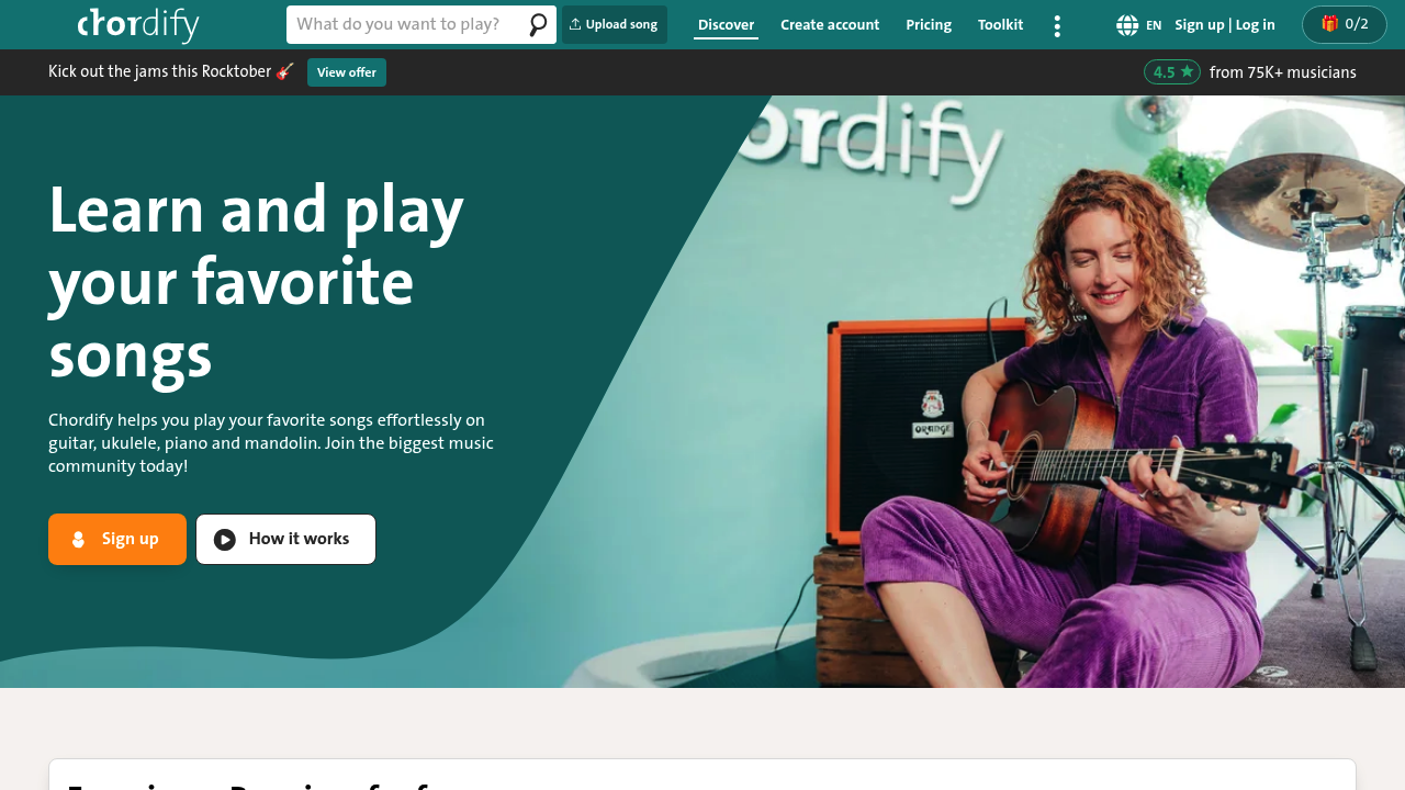 Chordify screenshot