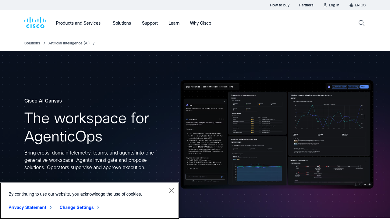 Cisco AI Canvas screenshot