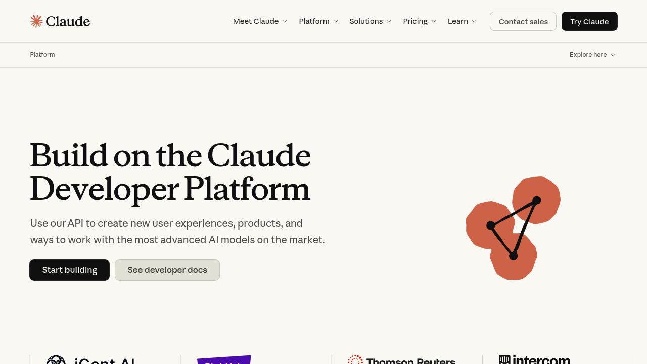 Anthropic Claude API screenshot