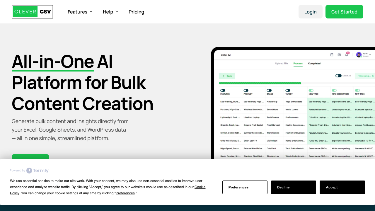 Clever CSV screenshot