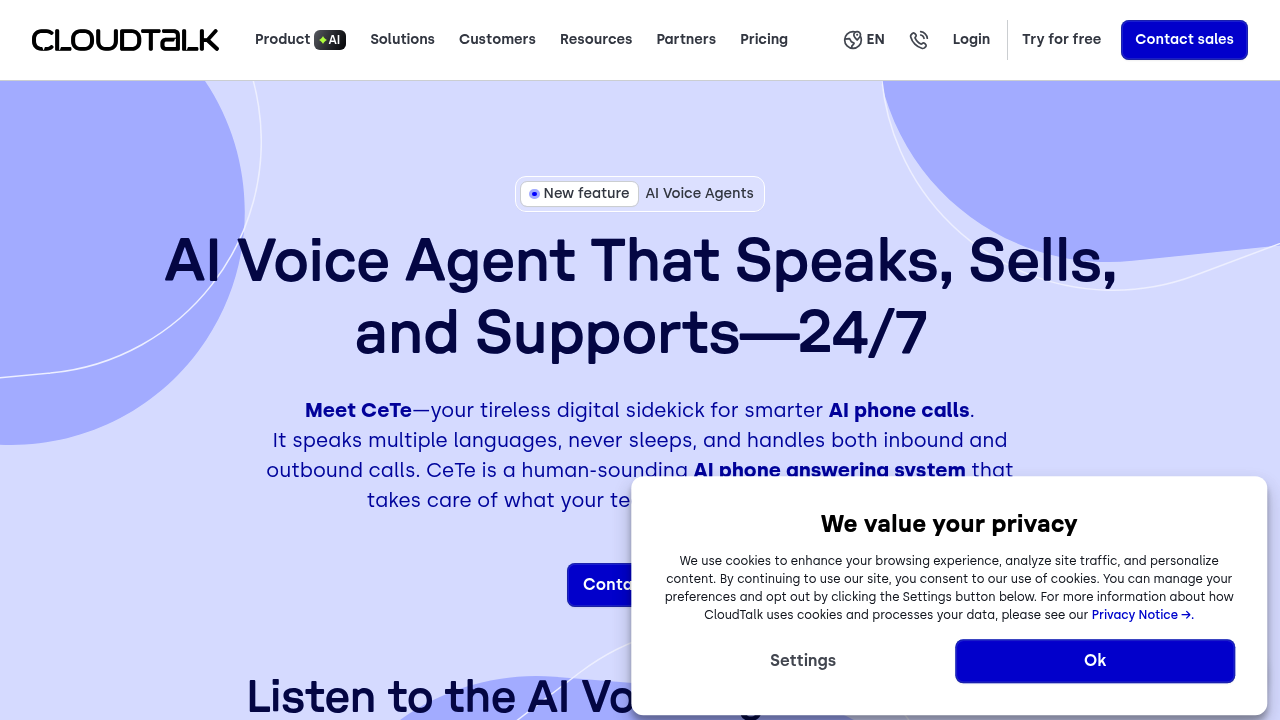 CloudTalk | AI Voice Agents screenshot