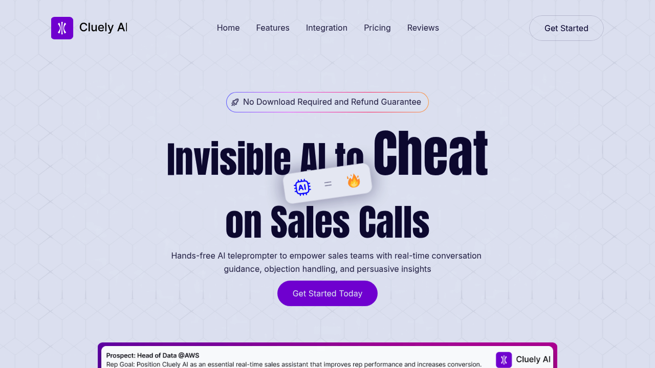 Cluely AI screenshot