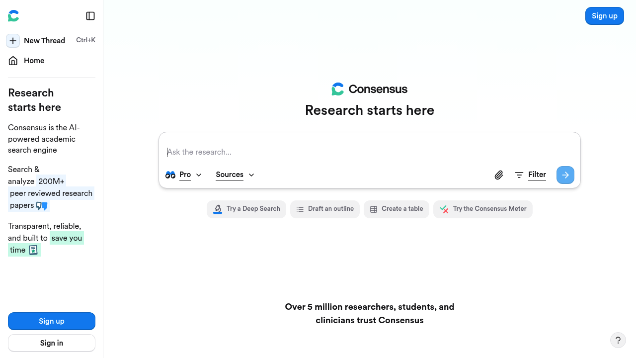 Consensus screenshot