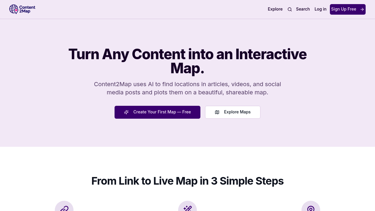 Content2Map screenshot