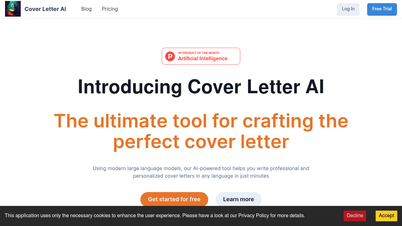 Cover Letter AI screenshot