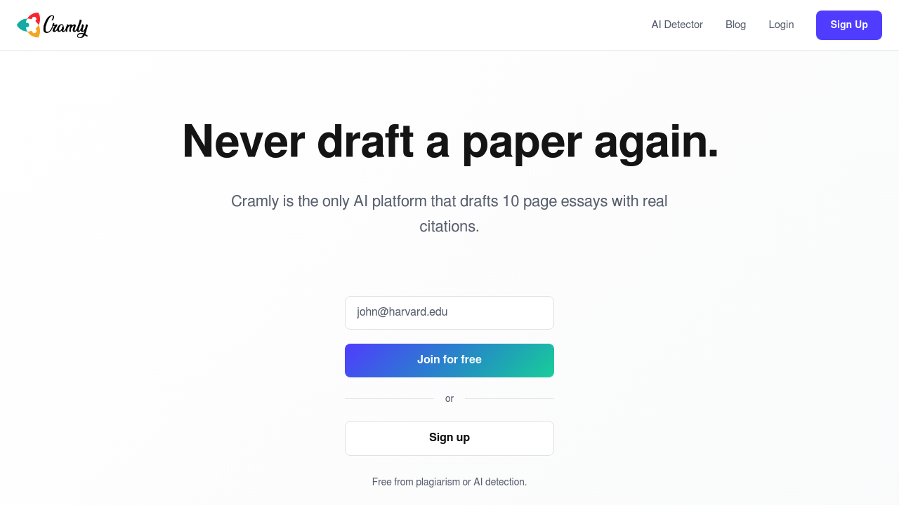 Cramly.ai screenshot