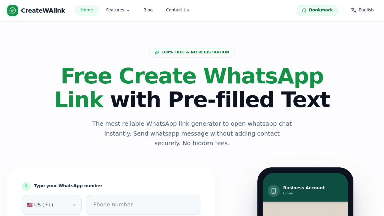 CreateWAlink screenshot