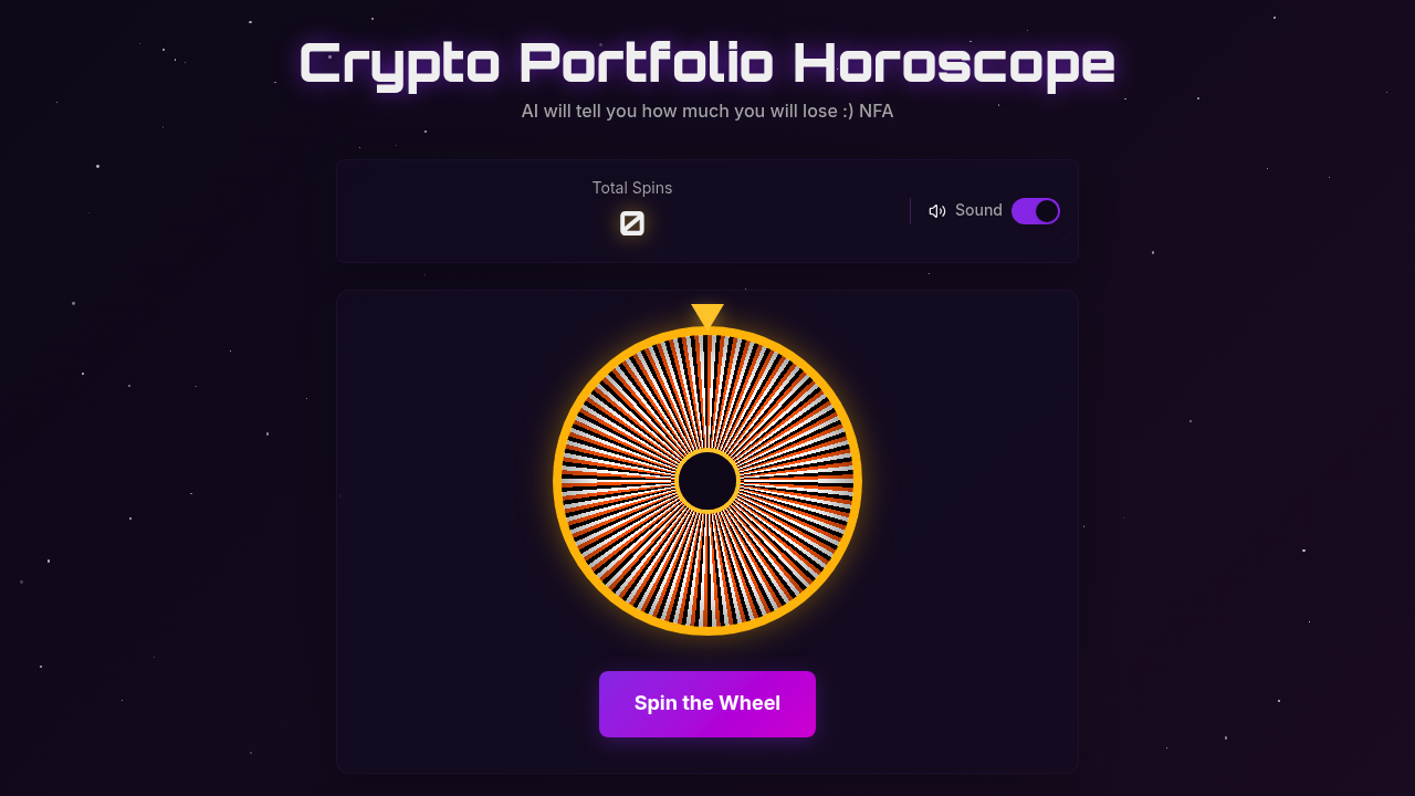 Crypto Portfolio Horoscope screenshot
