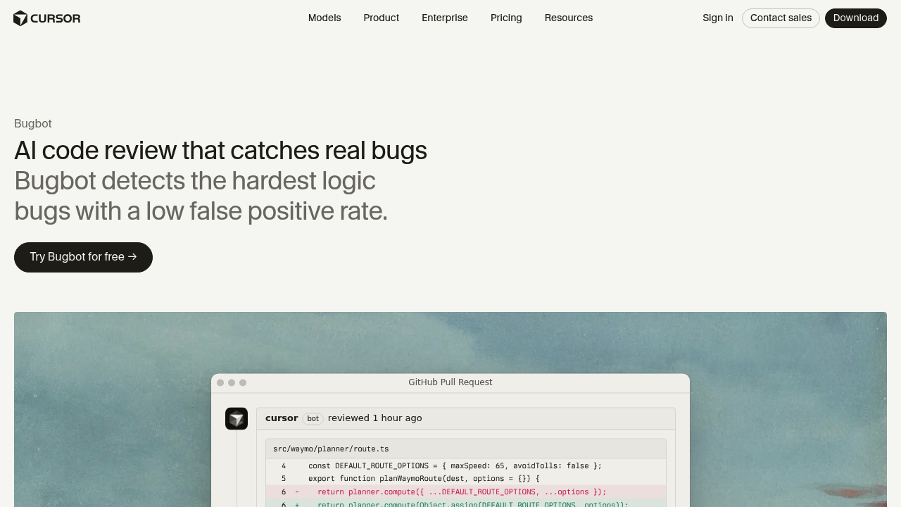 Cursor Bugbot screenshot