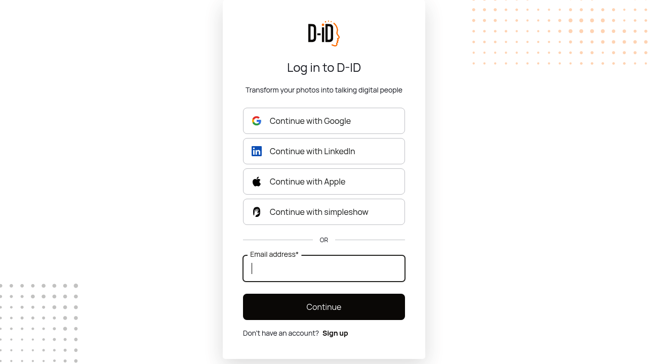 D-ID Creative Reality Studio screenshot