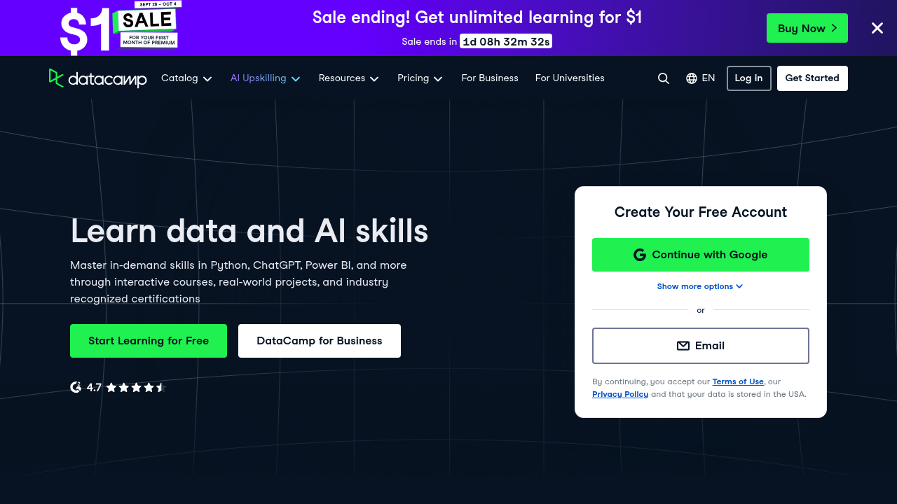 DataCamp screenshot