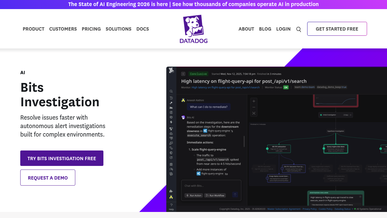 Datadog Bits AI screenshot