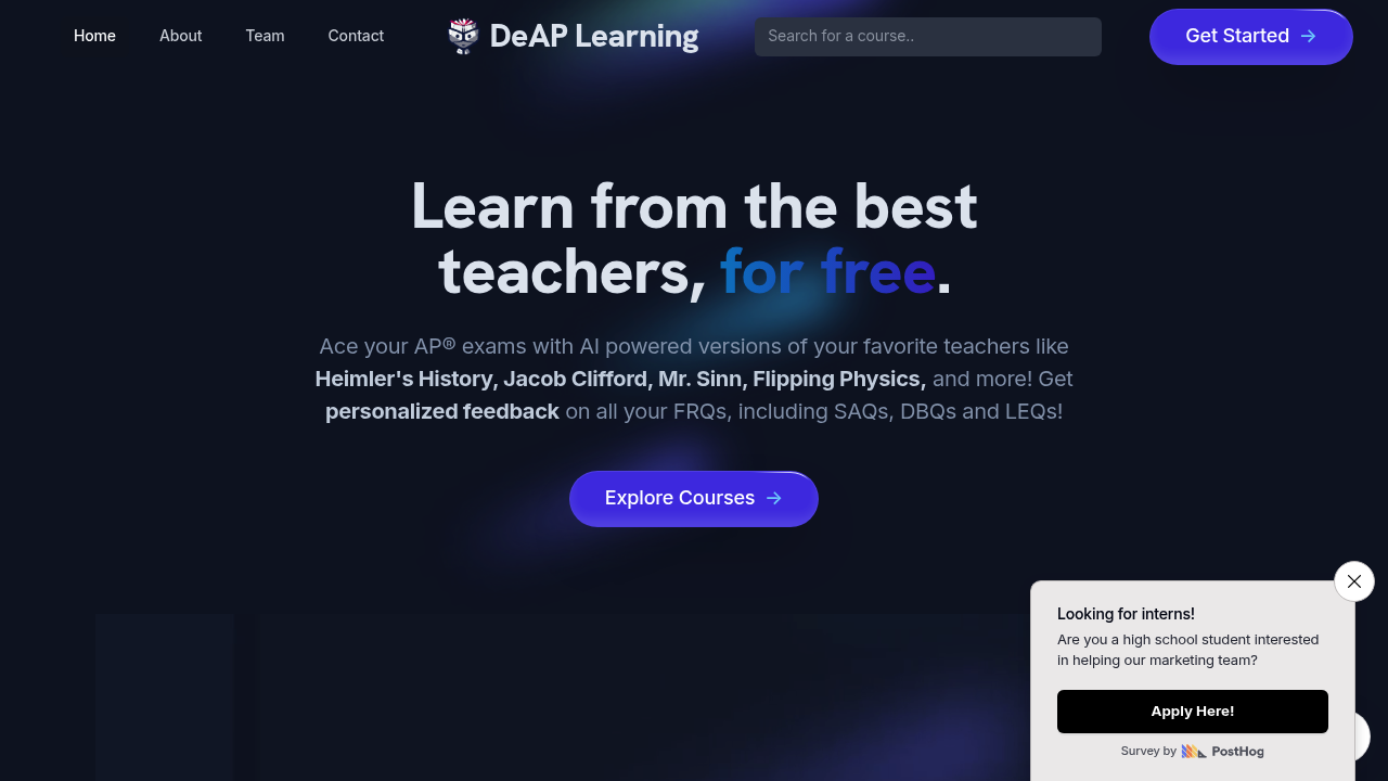 DeAP Learning Labs screenshot