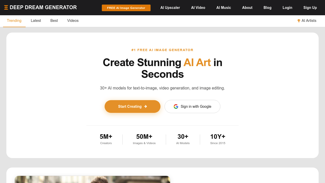 Deep Dream Generator screenshot