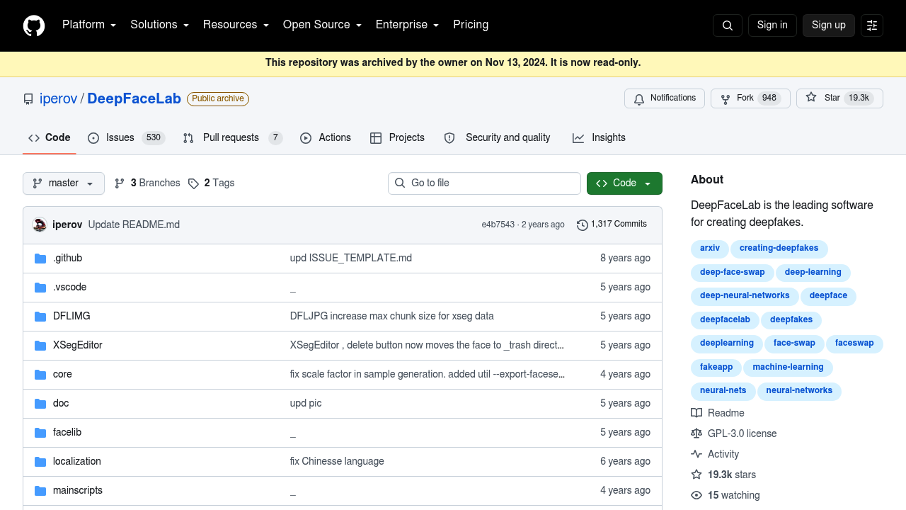 DeepFaceLab screenshot