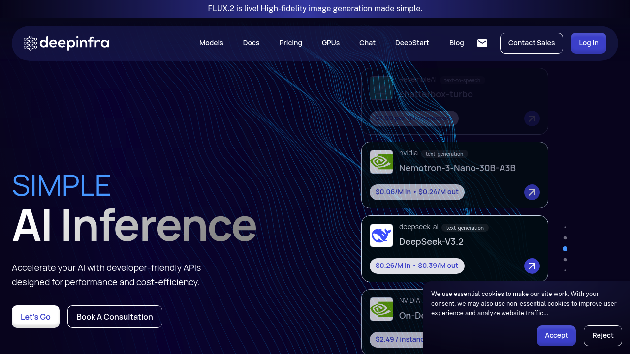 DeepInfra screenshot