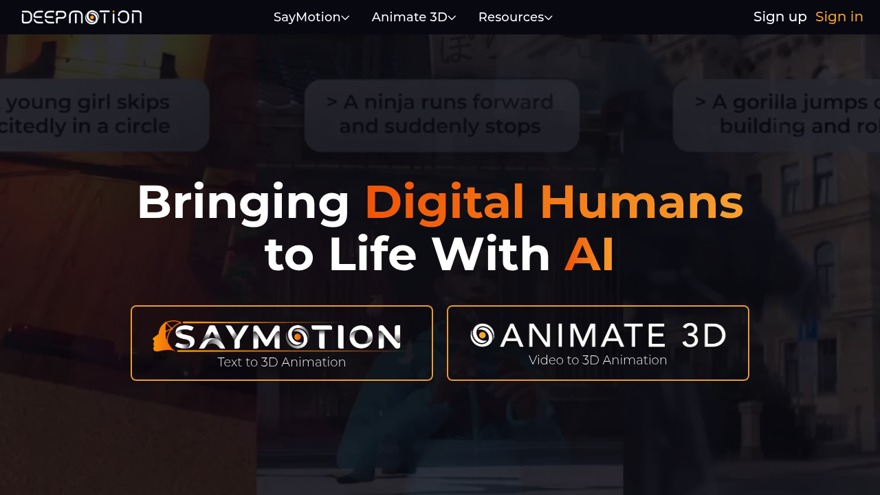 DeepMotion screenshot