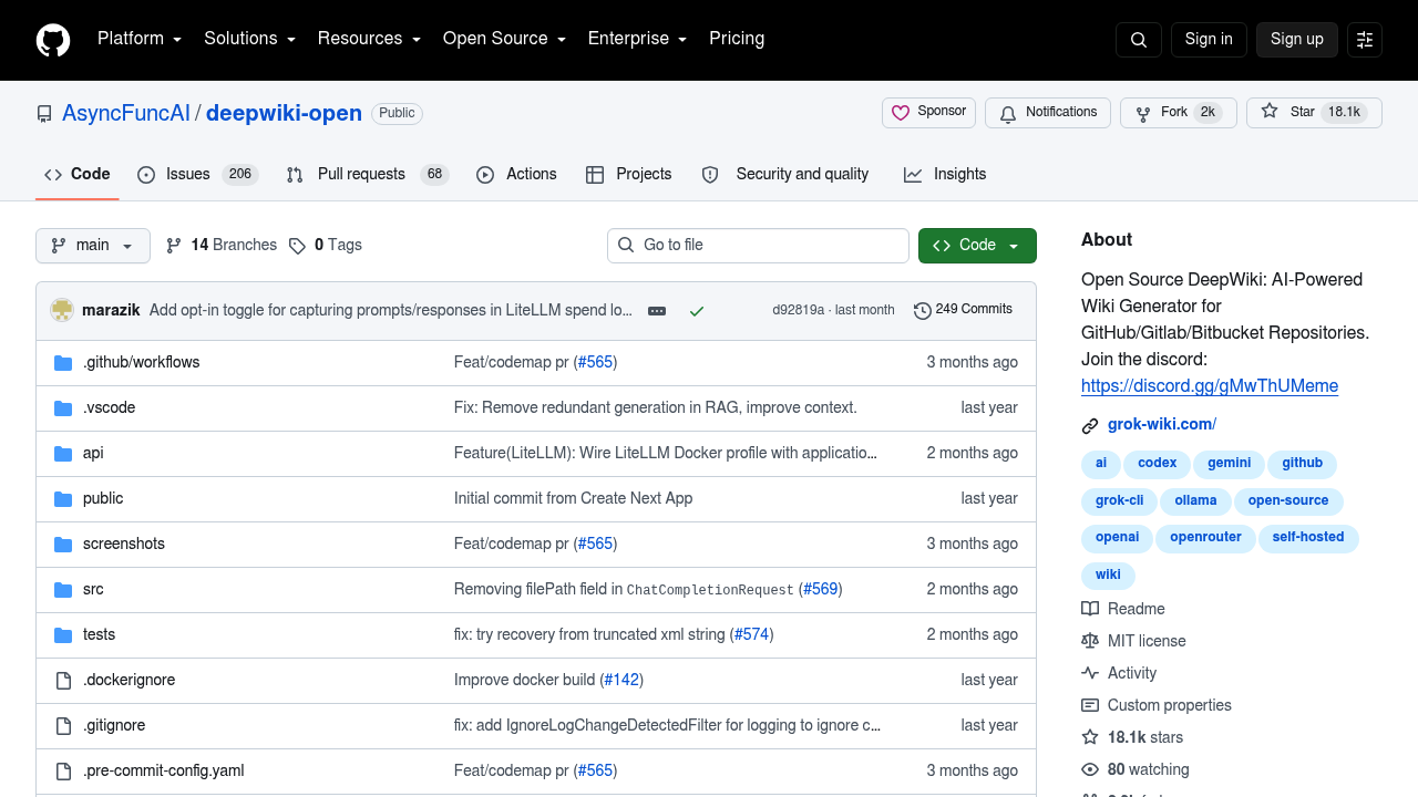 DeepWiki-Open screenshot