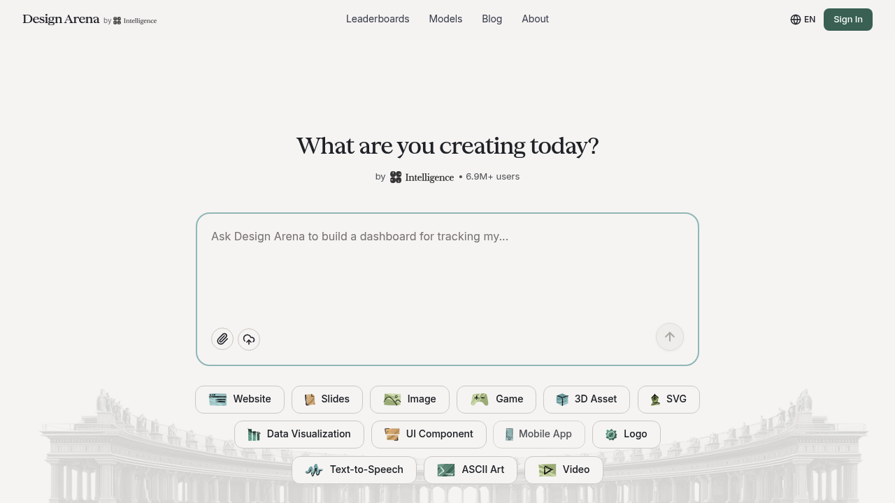 Design Arena screenshot