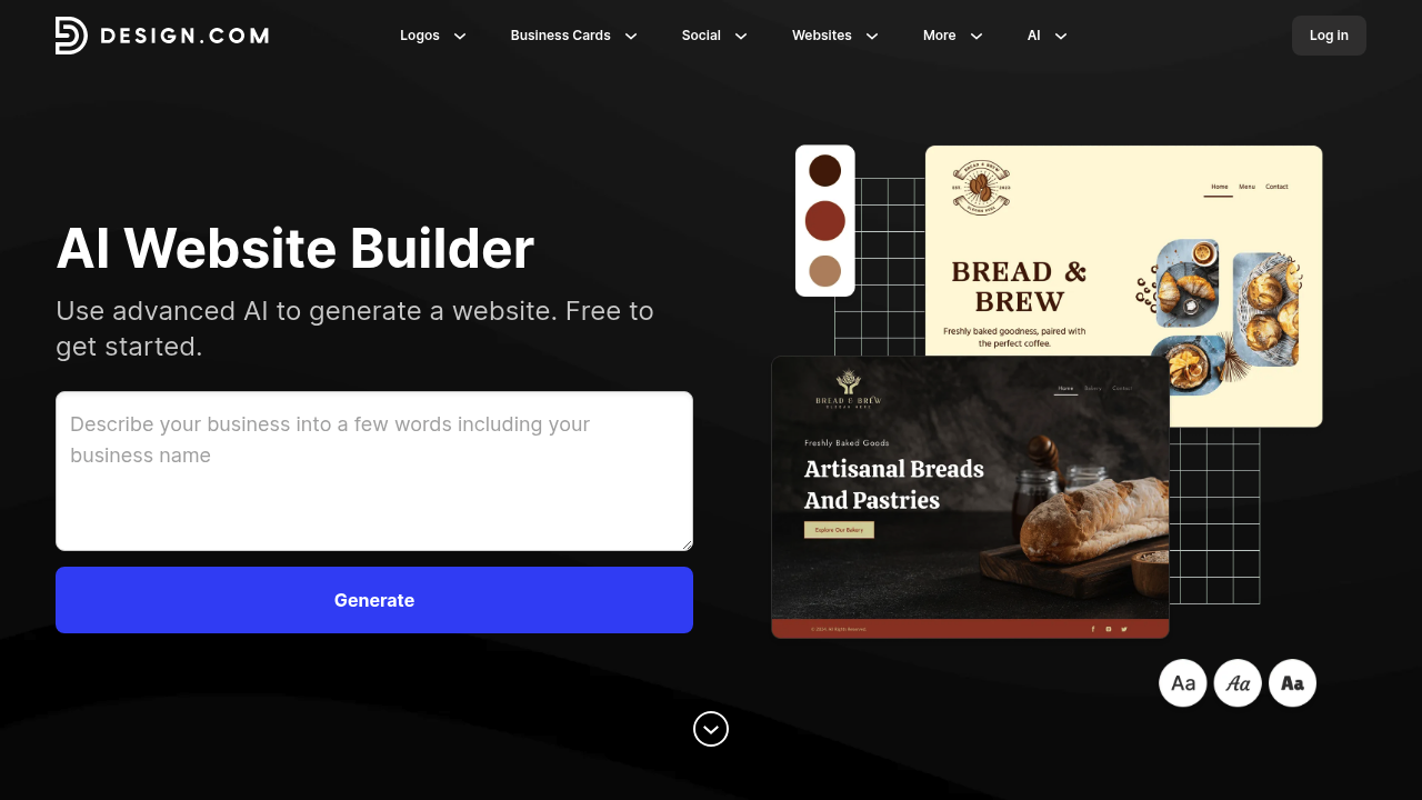 Design.com | AI Website Builder screenshot