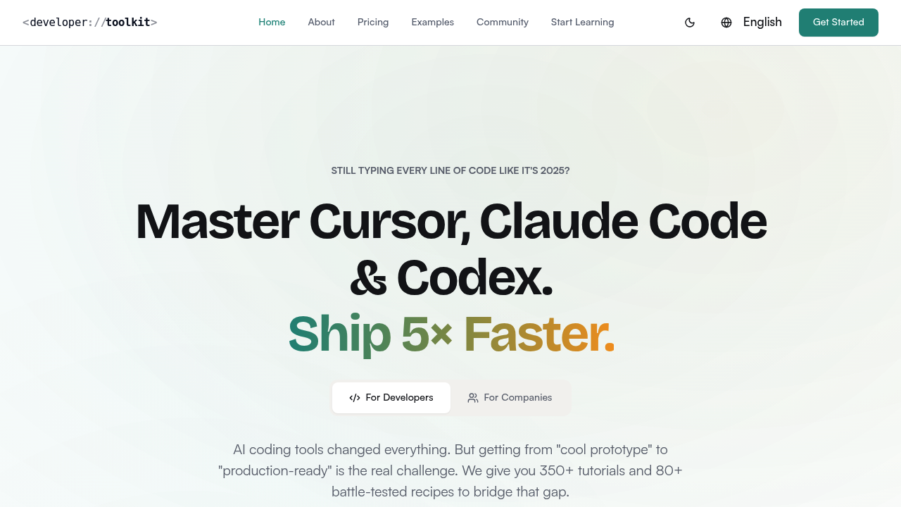 Developer Toolkit screenshot