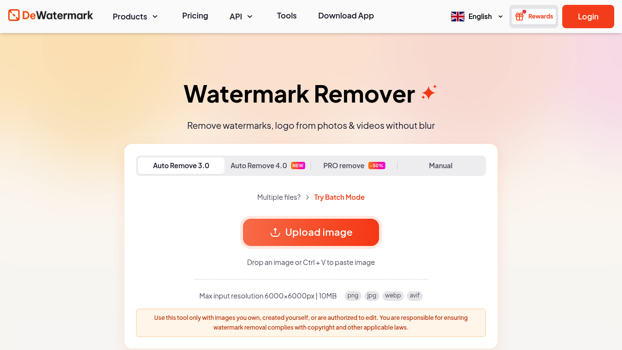 Dewatermark.ai screenshot