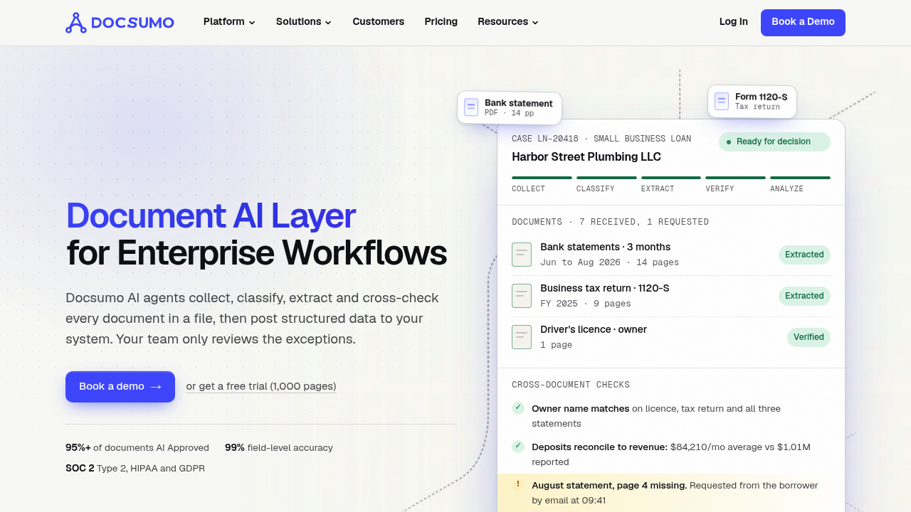 Docsumo screenshot
