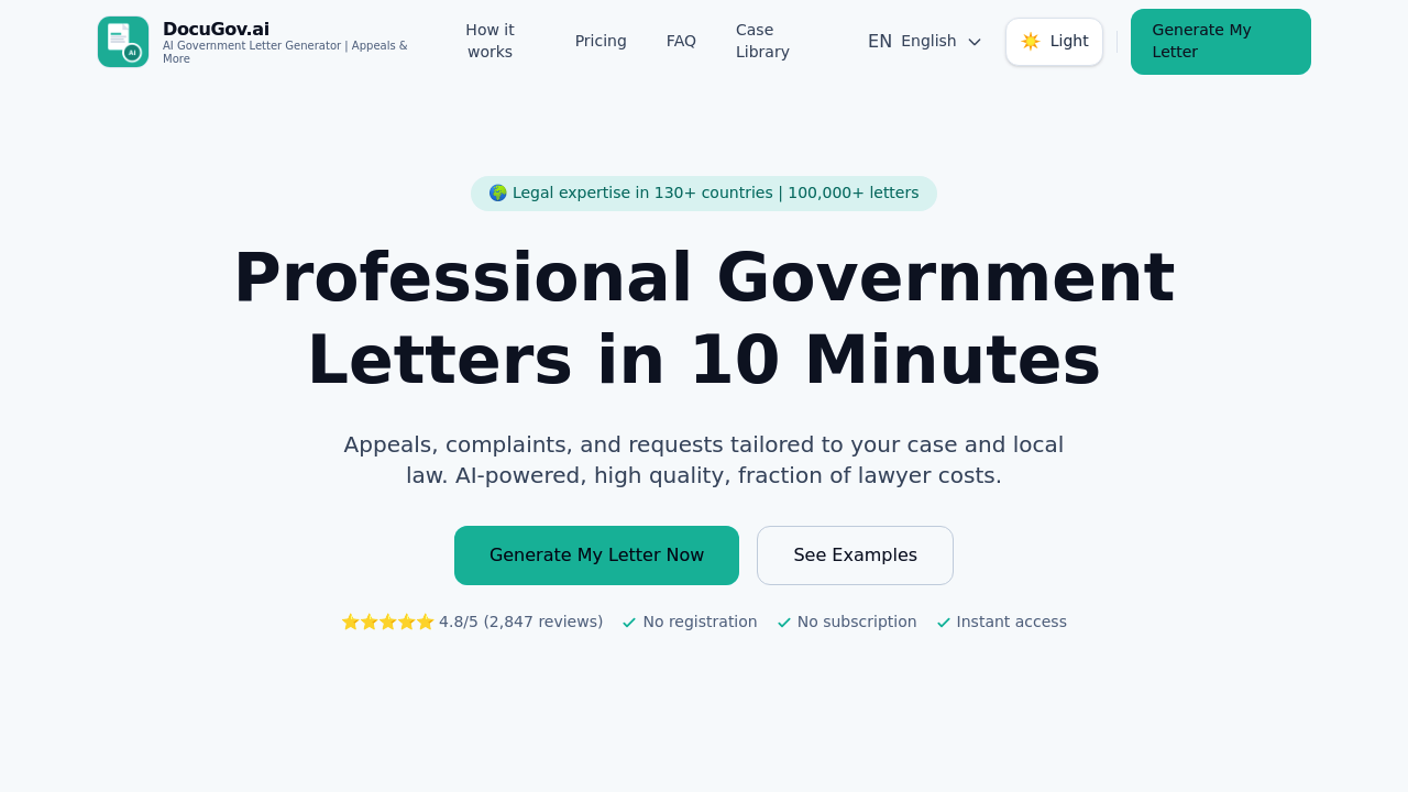 DocuGov.ai screenshot