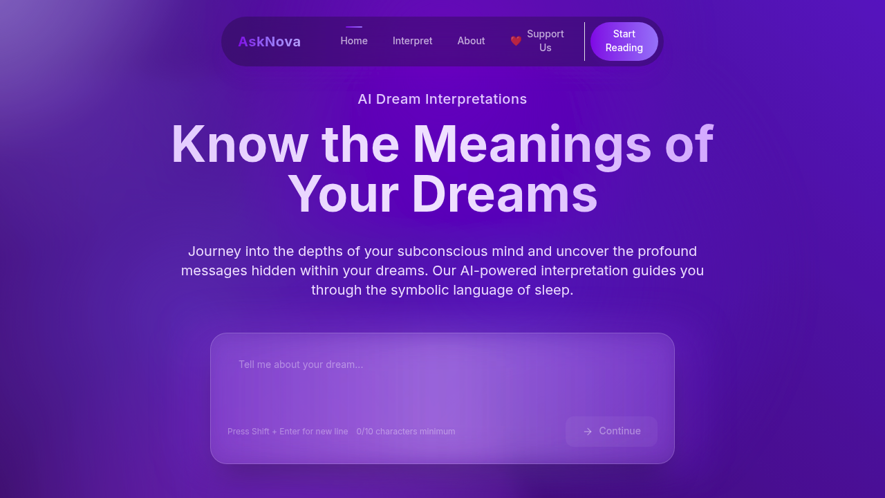 AskNova Dream Interpretation screenshot