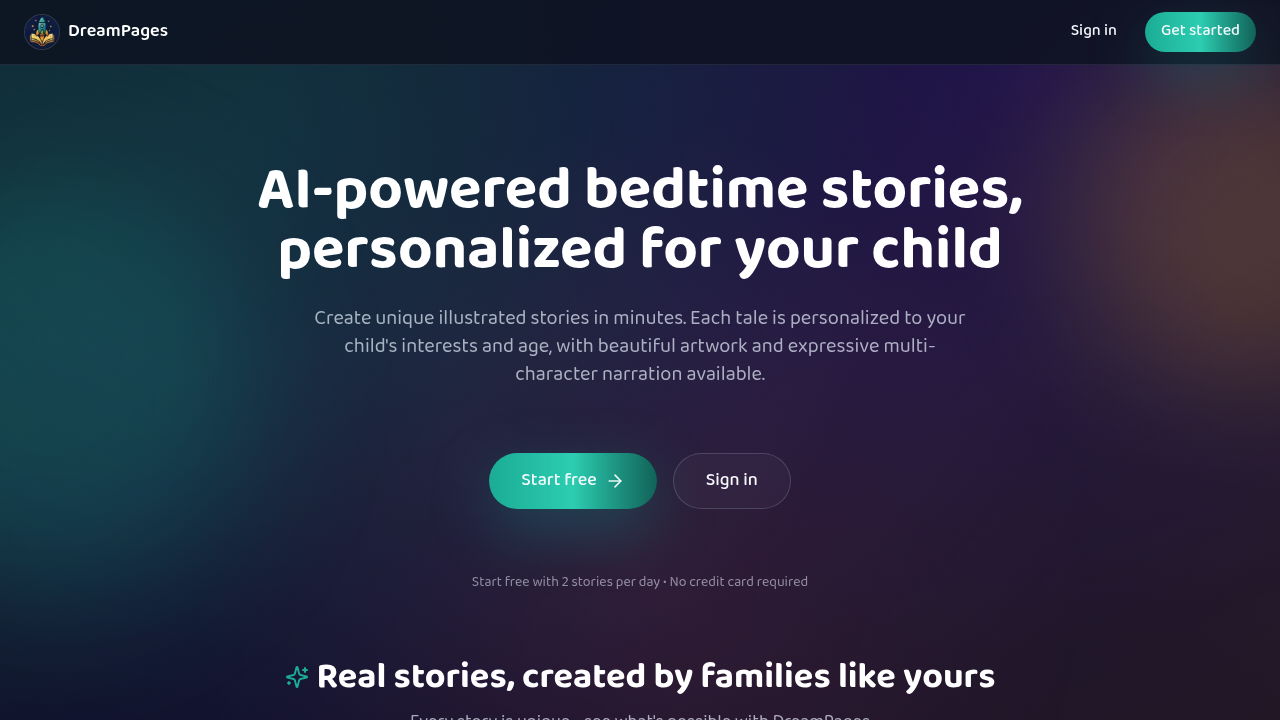 DreamPages screenshot