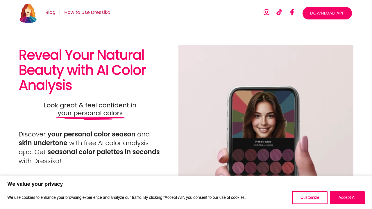 Dressika - AI Color Analysis screenshot