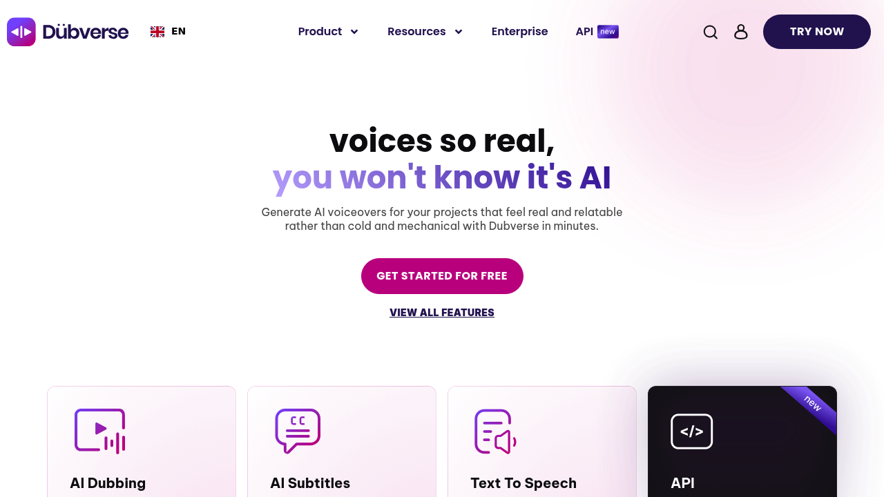 Dubverse.ai screenshot