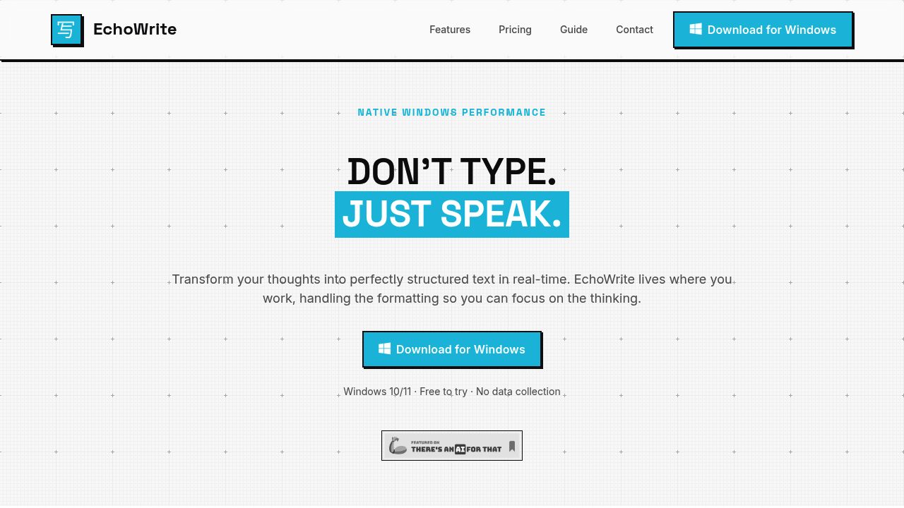 EchoWrite screenshot