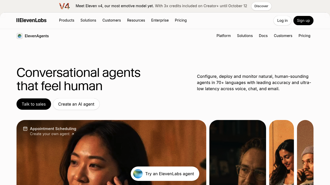 ElevenLabs Conversational AI screenshot