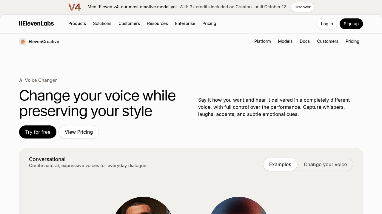 ElevenLabs Voice Changer screenshot